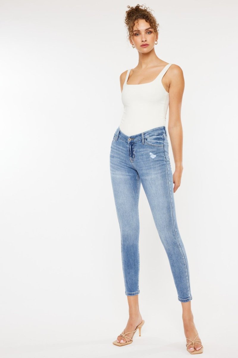 Kancan High Waist Cat's Whiskers Skinny Jeans - Bottoms Sale
